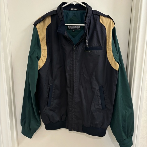 Members Only Green Black Colorblock Jacket - Picture 1 of 6